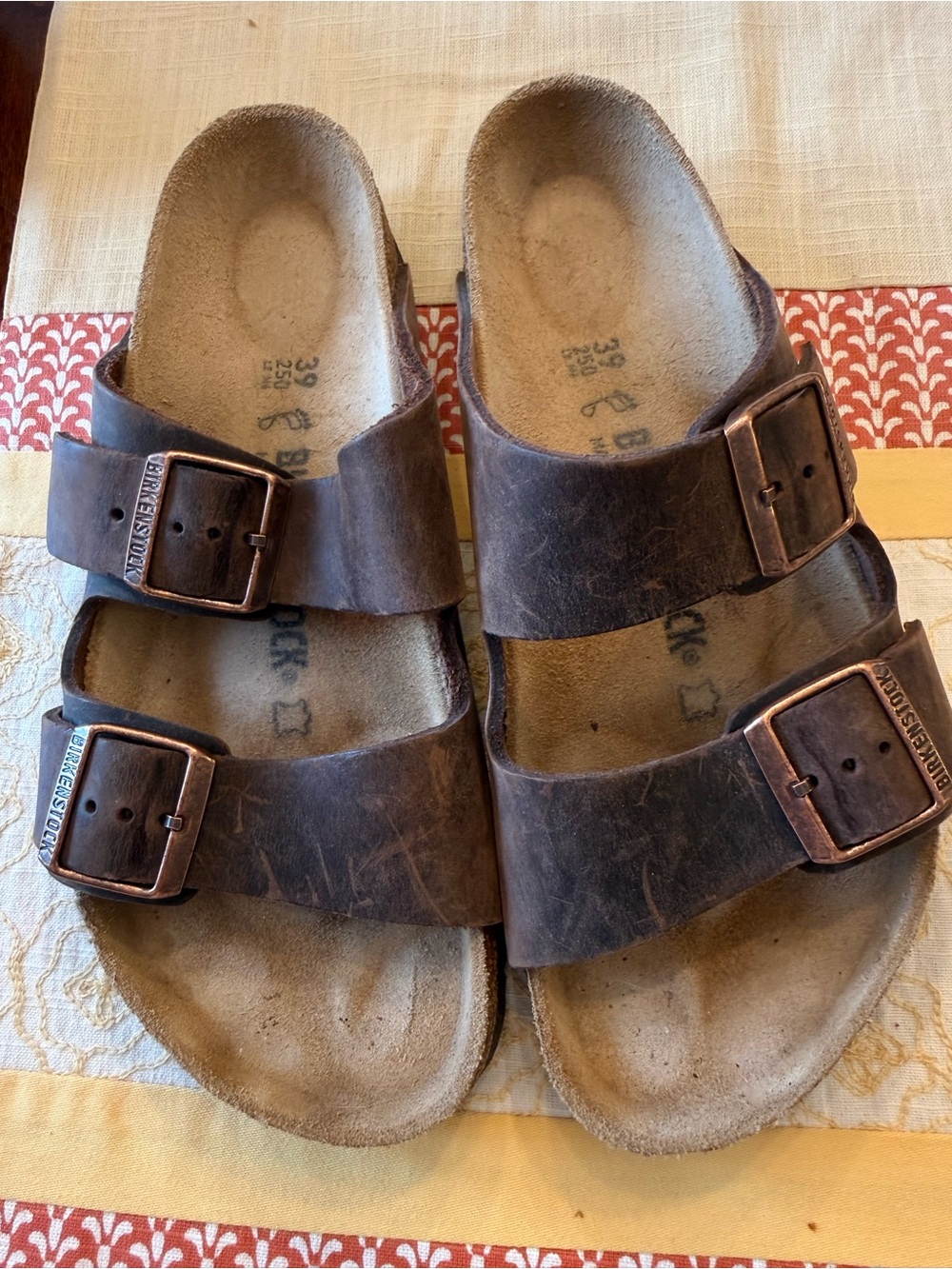 Birkenstock Arizona | Habana Oiled Leather with Copper Buckles - Size 39 - Picture 3 of 7
